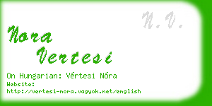nora vertesi business card